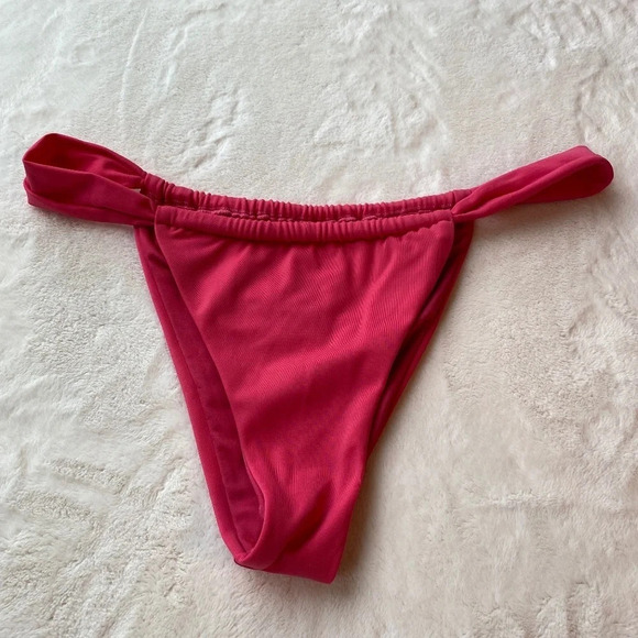 New! Set! Agua Bendita hot pink smocked Minta bikini 19521 19347 - Picture 4 of 15